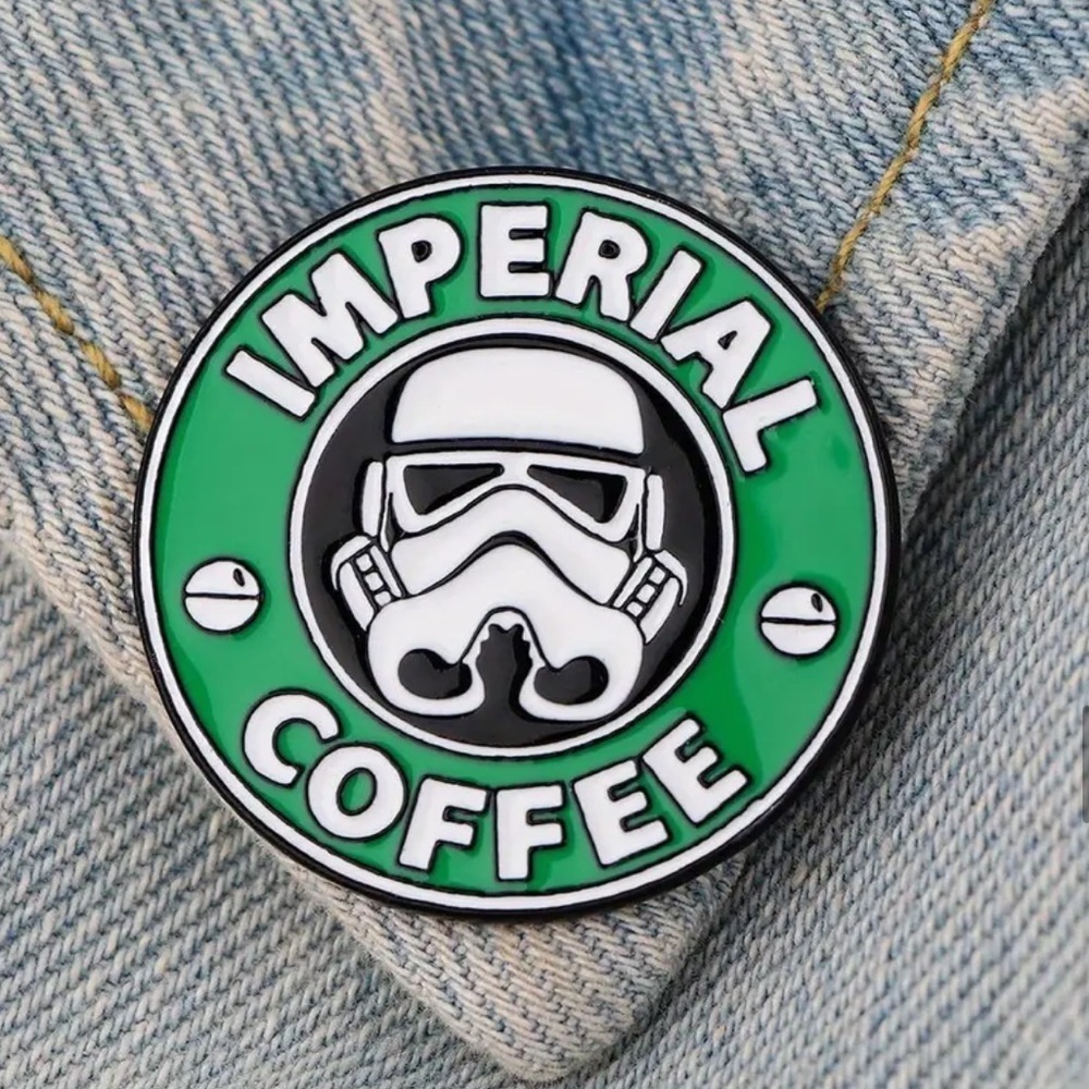 3/$25 “Imperial Coffee” Star Wars meets Starbucks Pin Badge Brooch Unisex